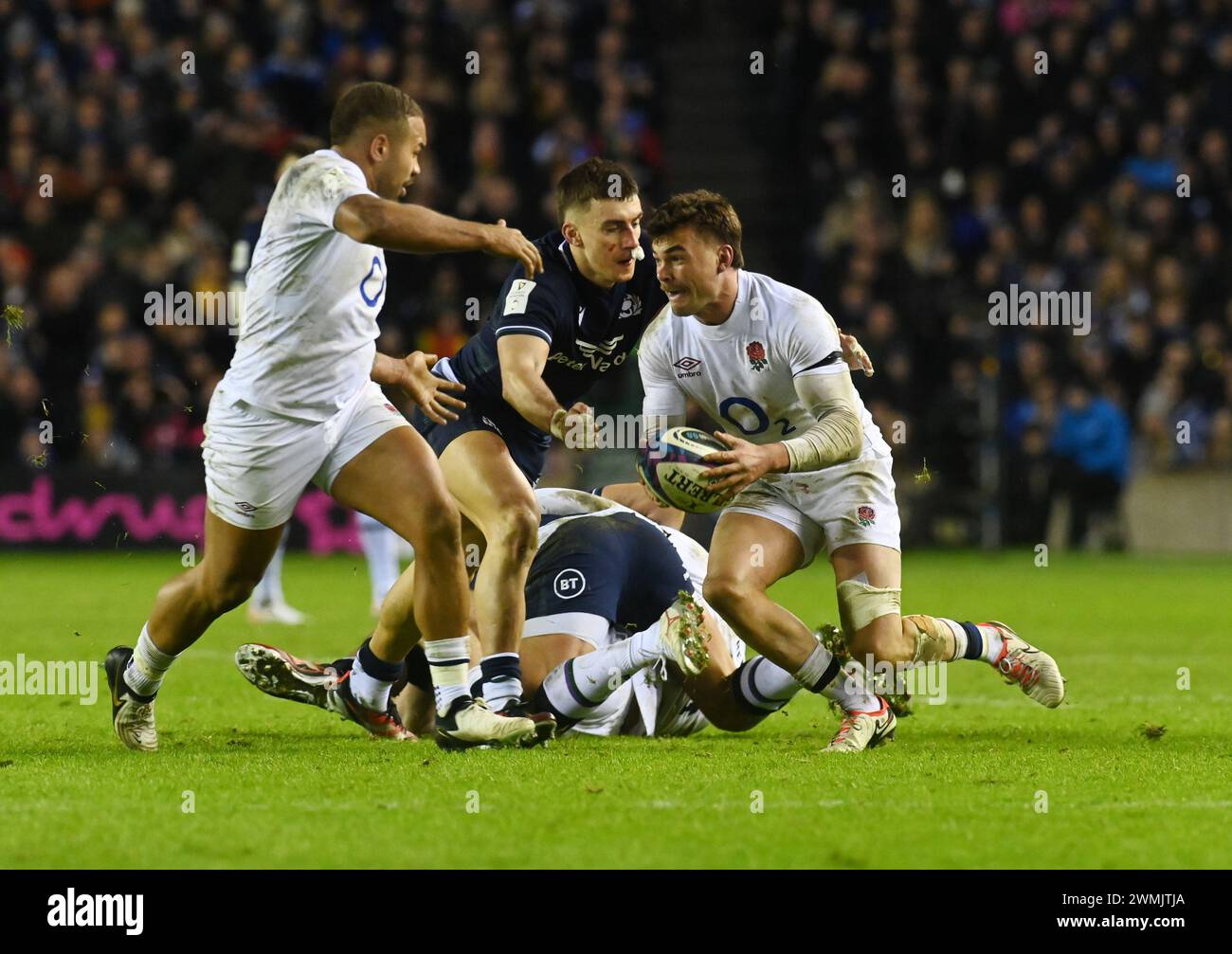 Februar 2024 Scottish Gas Murrayfield Stadium. Edinburgh.Scotland.UK.die Herren Guinness Six Nations spielen Schottland gegen England George Furbank aus Engla Stockfoto