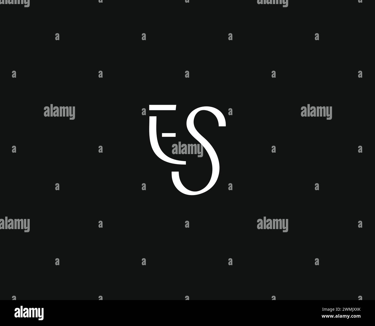 Creative Letter es Logo Design Vektorvorlage Stock Vektor