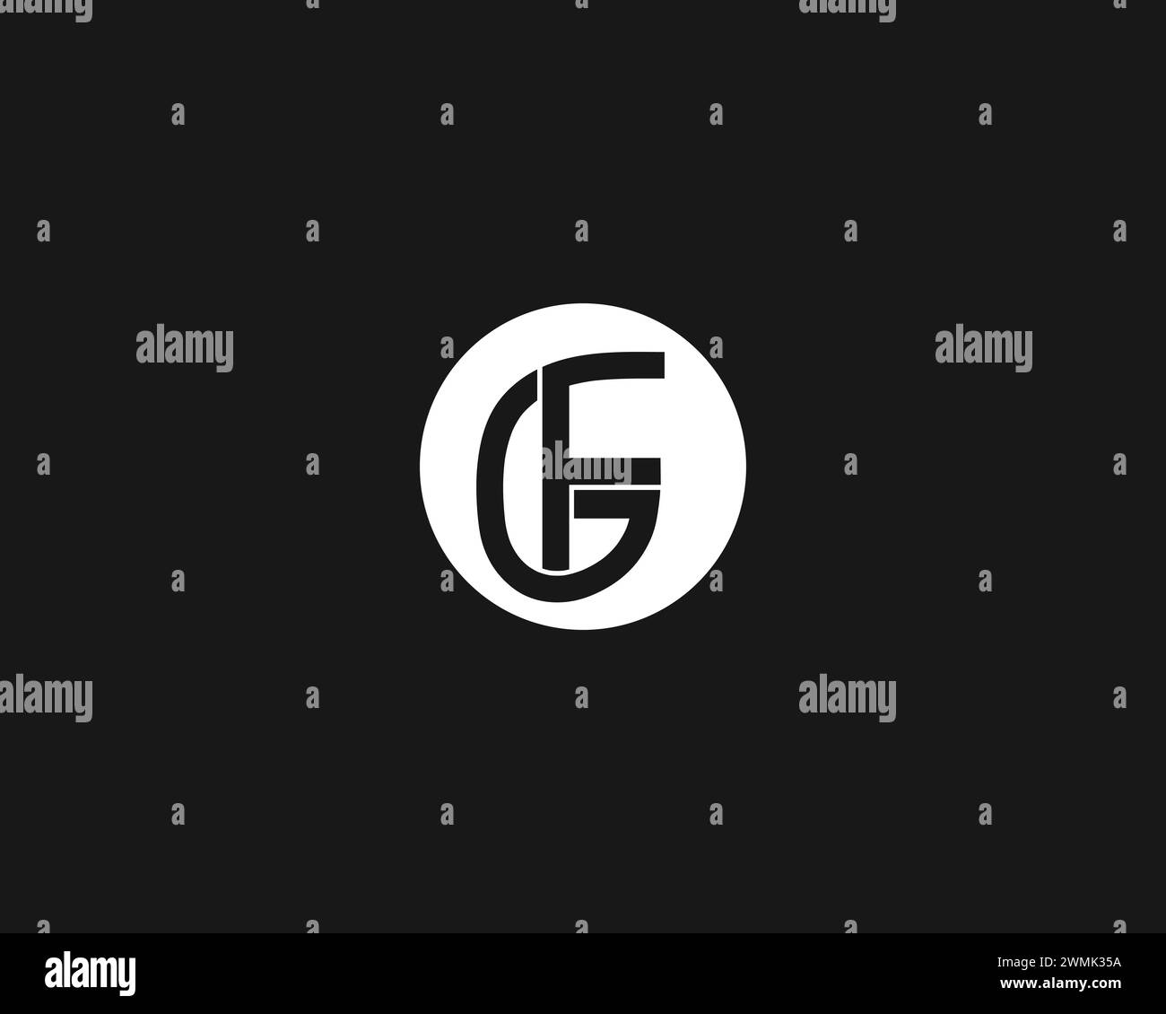 Creative Letter GF Logo Design Vektorvorlage Stock Vektor