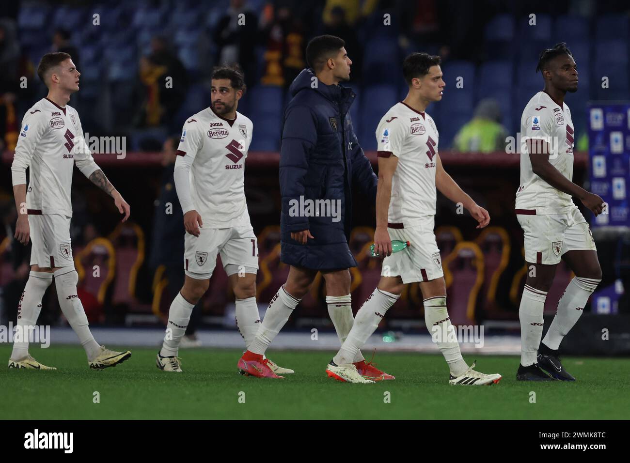 Rom, Italien 26.02.2024: In Aktion während des Fußballspiels der italienischen Serie A TIM 2023-2024 ALS ROMA gegen den FC Turin im Olympiastadion in Rom. Stockfoto