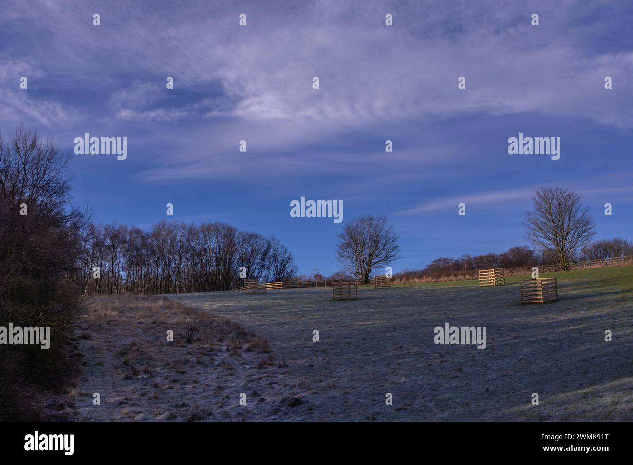 Eine frostige Szene in Derbyshire Stockfoto