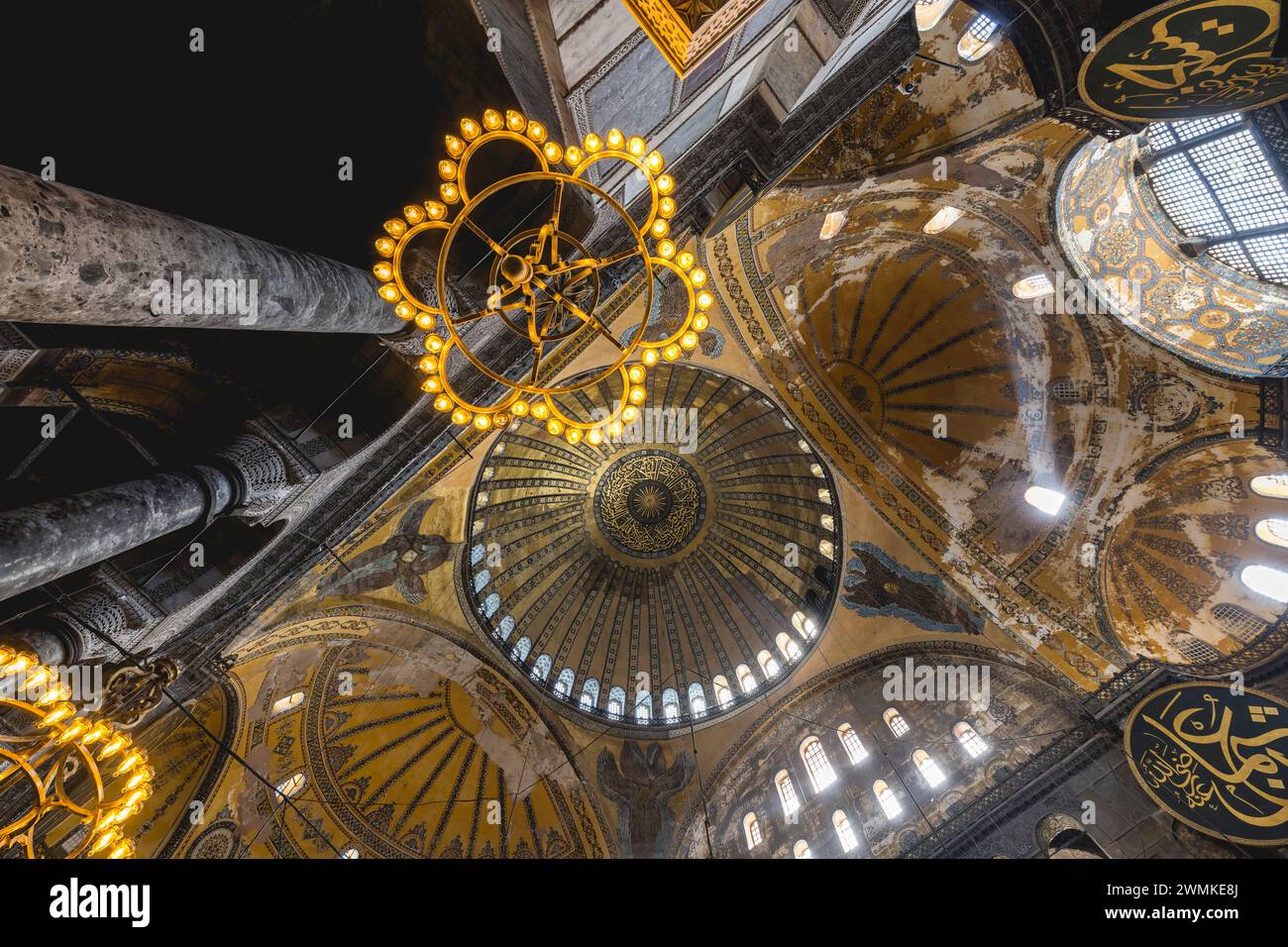 Hagia Sophia große Moschee im Inneren; Istanbul, Türkei Stockfoto