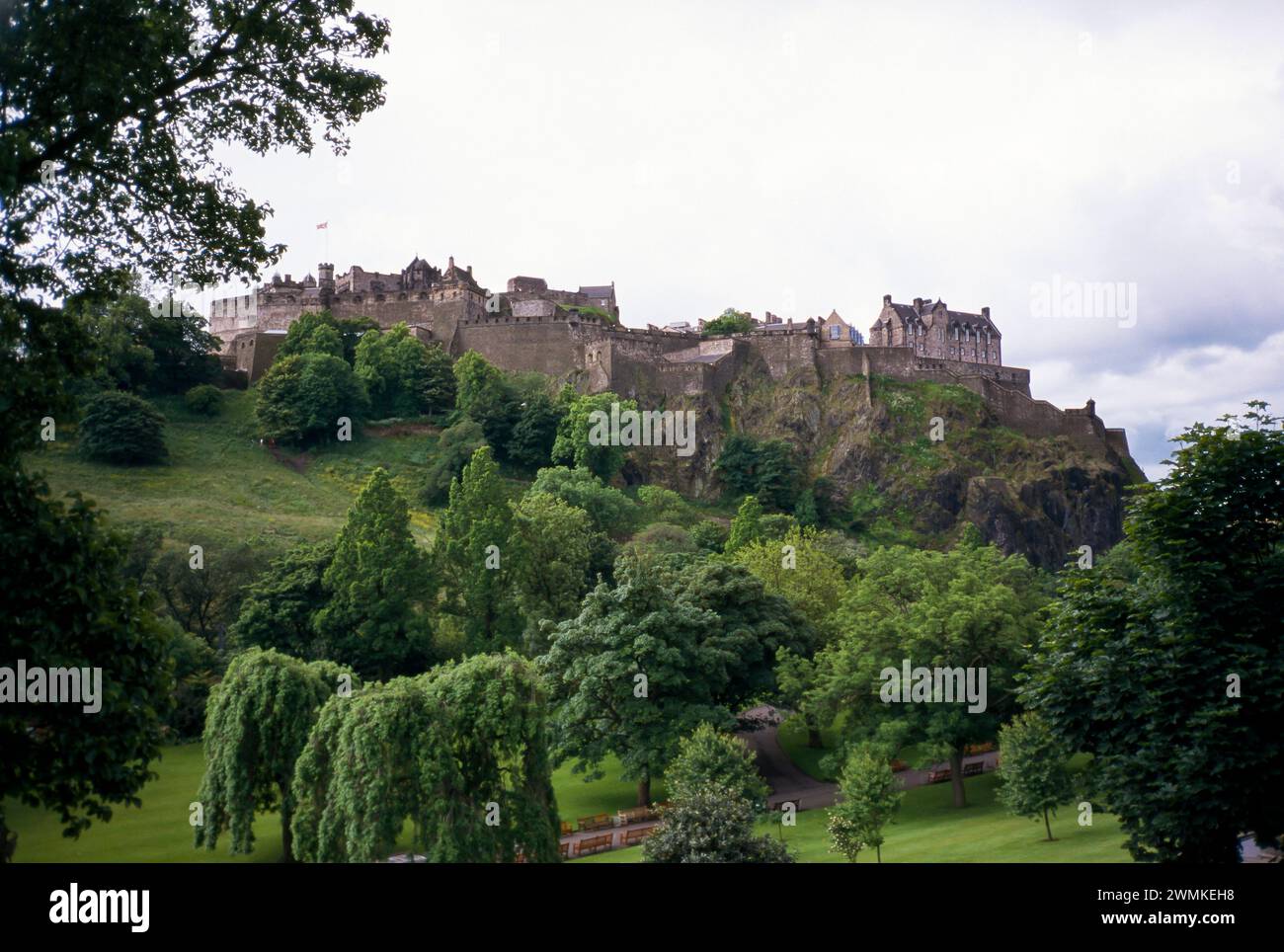 Schloss auf einem Hügel Stockfoto