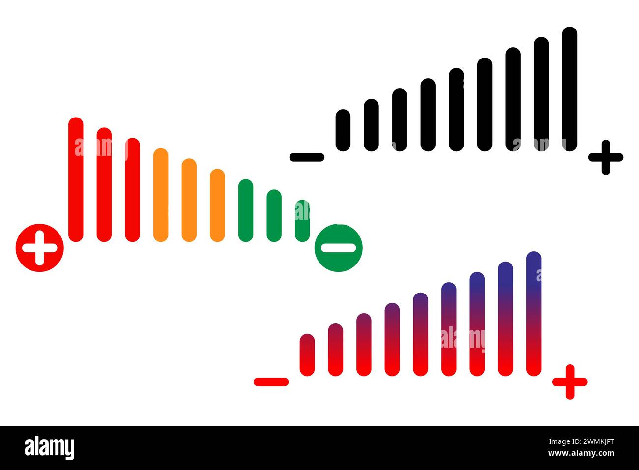 Farbsymbol oder Symbol für die Lautstärkeregelung für Ihr Website-Design, Logo, App, UI. Stock Vektor