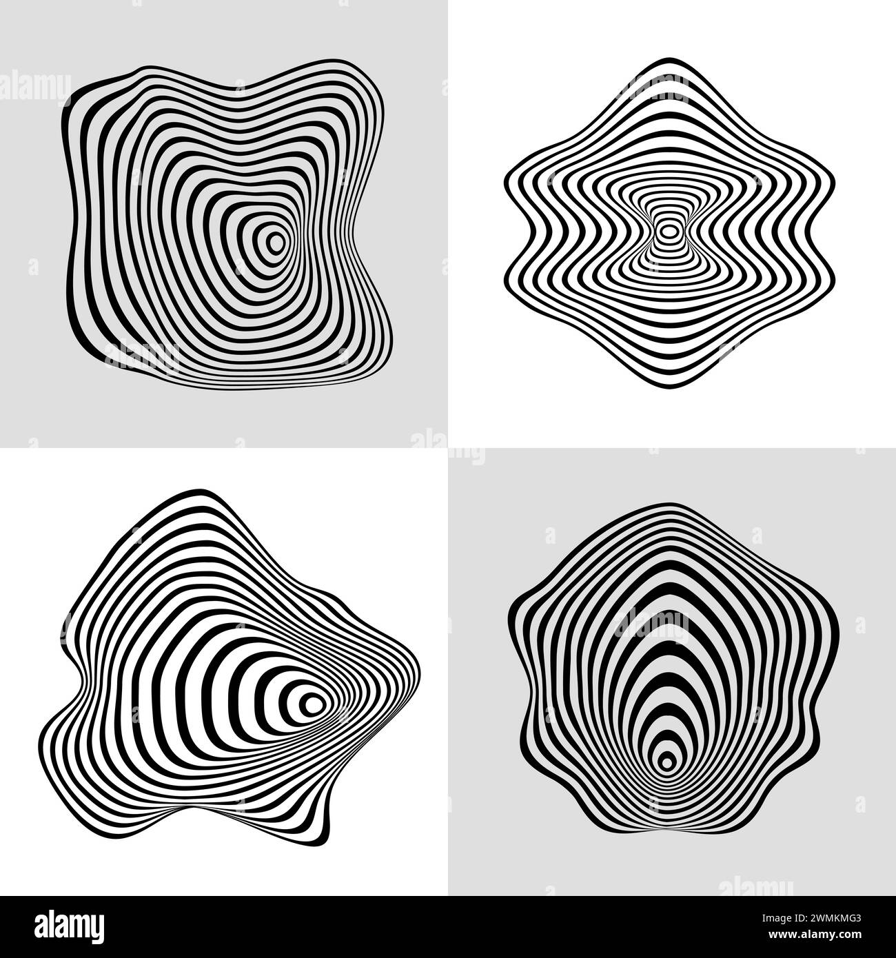 Vektorillustration des modernen welligen flüssigen nahtlosen Musters der abstrakten fluiden Linien im Stil der Tapetenabdeckung Vorlage Stock Vektor