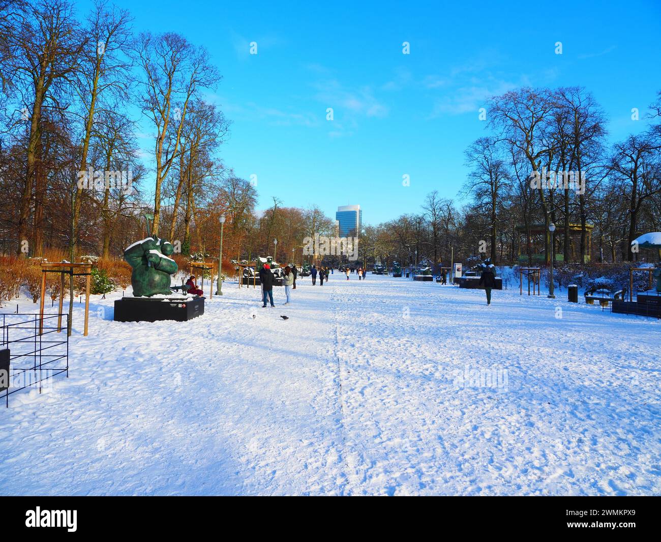 Winter-Highlights von Brüssel, Brussels Parc, Belgien Stockfoto