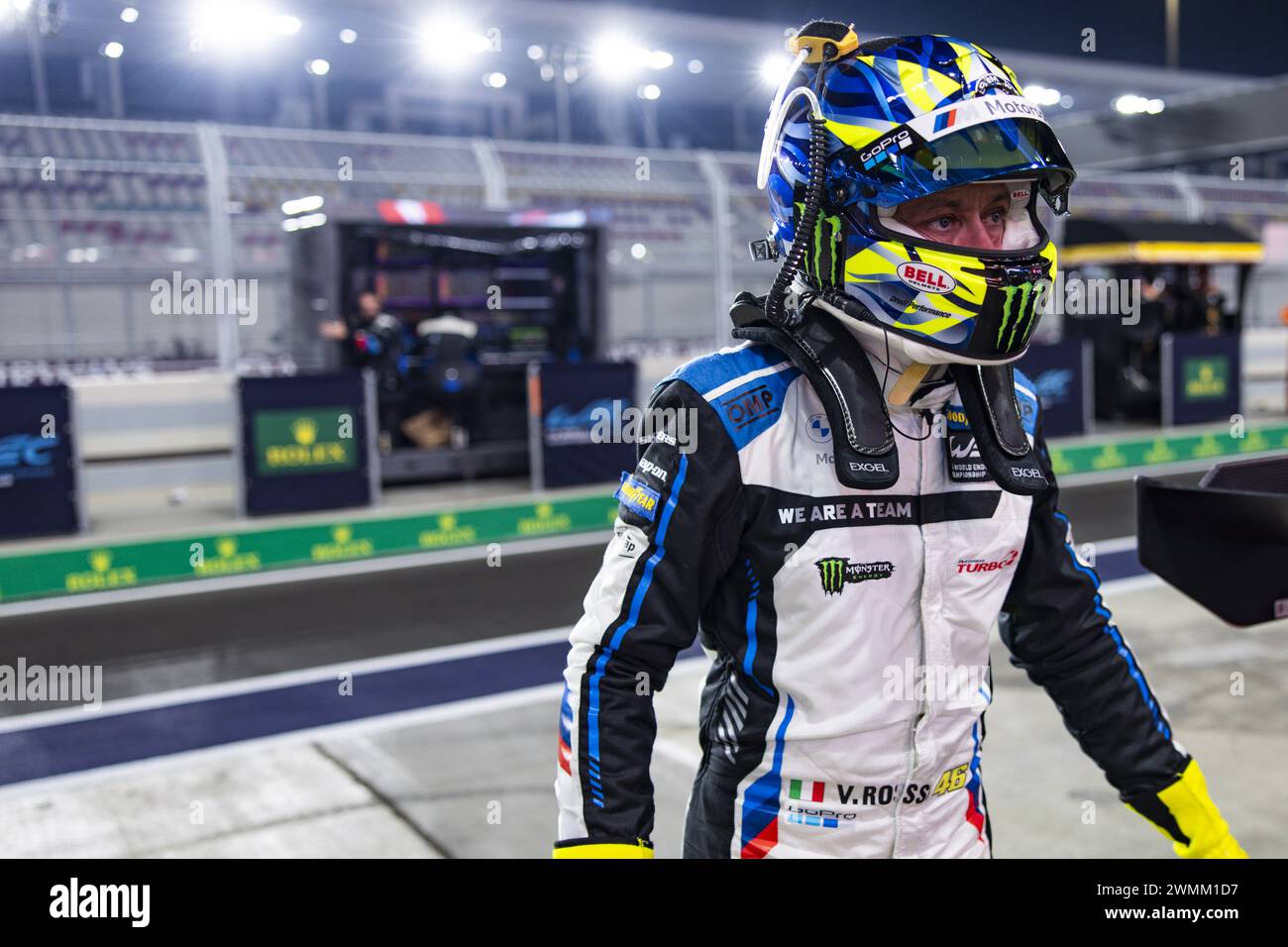 ROSSI Valentino (ita), Team WRT, BMW M4 GT3, Porträt während des Prologs der FIA Langstrecken-Weltmeisterschaft 2024, vom 24. Bis 26. Februar 2024 auf dem Losail International Circuit in Lusail, Katar Stockfoto