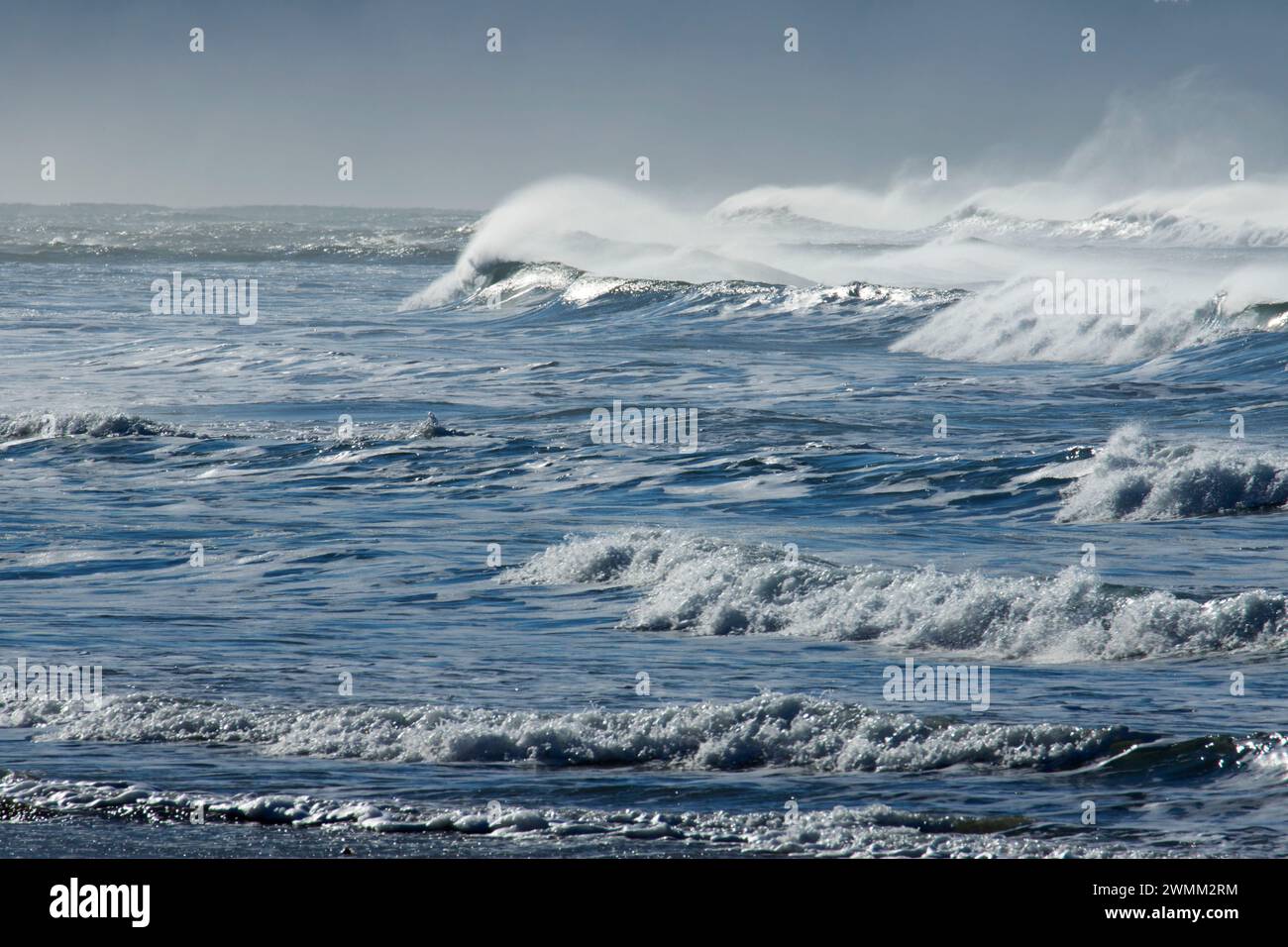 Beach Surf, Oceanside State Park, Illinois Stockfoto