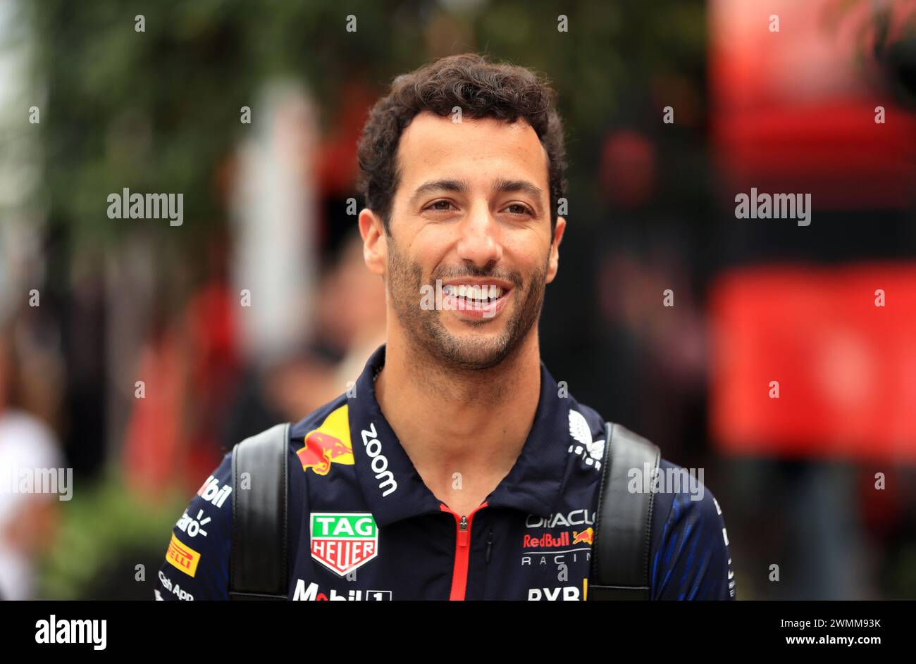 Aktenfoto vom 09-07-2023 von Daniel Ricciardo. Der Grand Prix von Bahrain ist das erste von 24 Rennen mit einem vollen Kalender, der am 8. Dezember in Abu Dhabi endet. Hier regiert die Nachrichtenagentur PA die Herrschaft über Verstappen und die anderen 19 Fahrer aus den 10 Teams der Startaufstellung. Ausgabedatum: Dienstag, 27. Februar 2024. Stockfoto