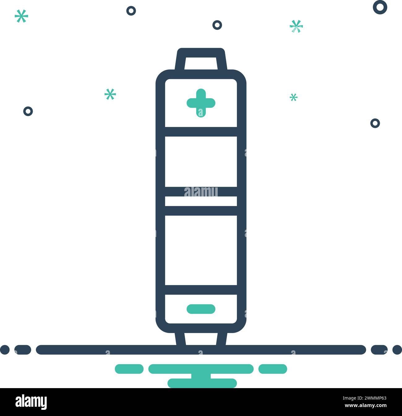 Symbol für aaa, Batterie Stock Vektor