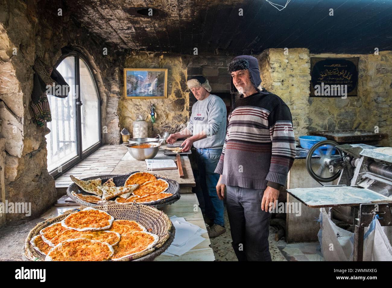 Syrien, inn-Restaurant am ein Hlakin Pass Stockfoto