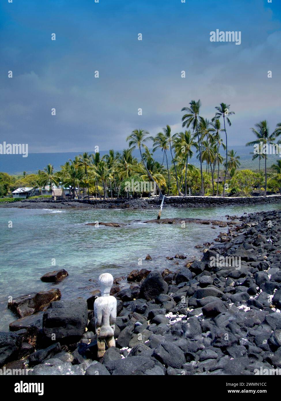 Puhonua o Hōnaunau National Historical Park, 2008, Hawaii, USA Stockfoto