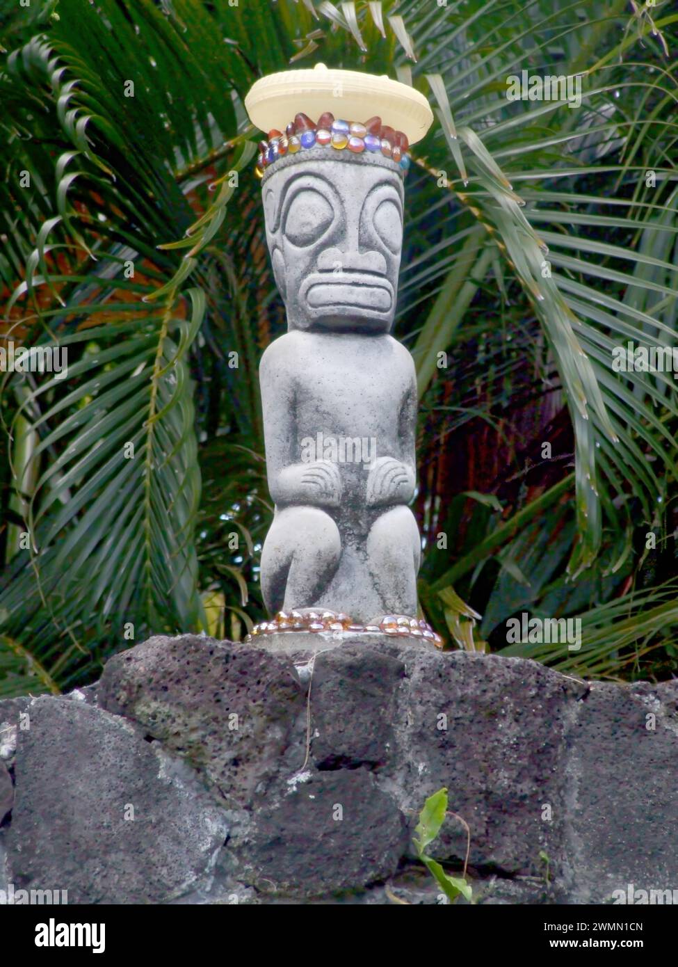 Polynesische Skulptur, Hawaii, USA Stockfoto
