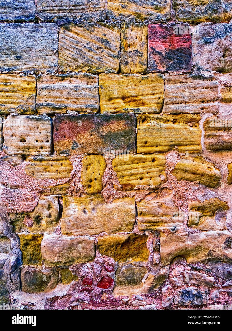 Strukturiertes Hintergrunddesign Mit Natursteinwand Stockfoto