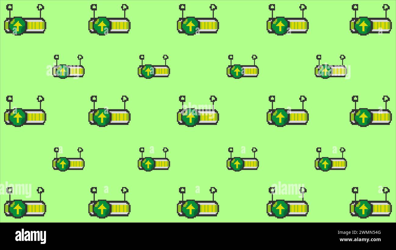 Kunst Illustration Zeichnen Bildmaterial Hintergrund Pixel Zeichen Symbol Design Konzept Videospiel Set der Pegelanzeige Stock Vektor