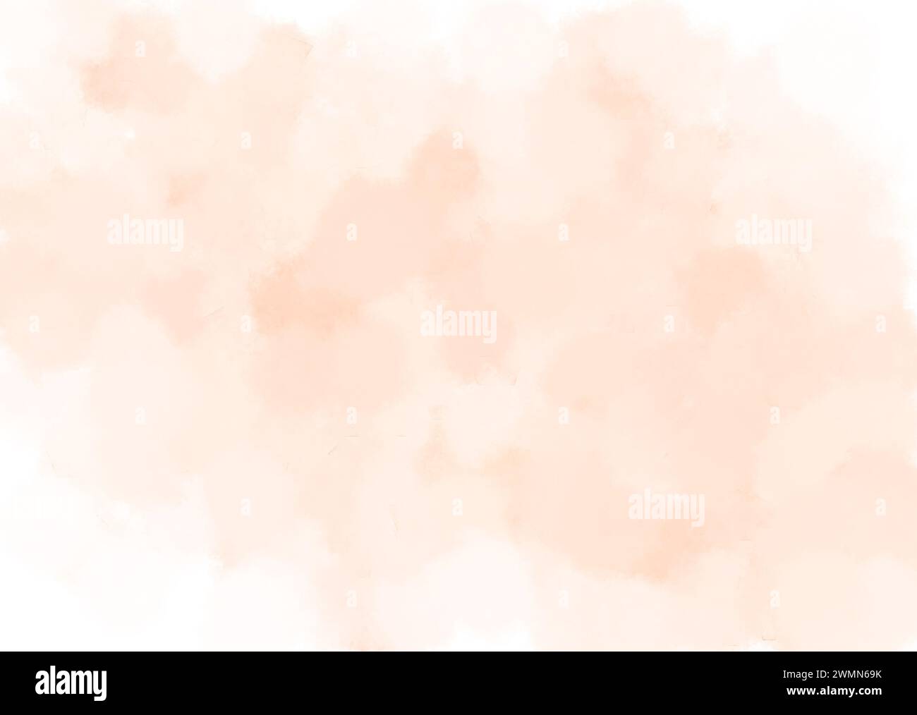 Abstrakte Zeichnung der Aquarellfarbe Pfirsichfarbe, glatter Übergang der Pastelltinte für den Hintergrund Stockfoto