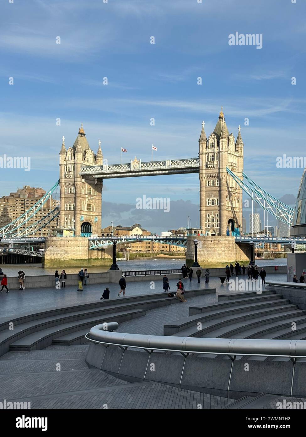 Die berühmte Tower Bridge in London, Großbritannien Stockfoto