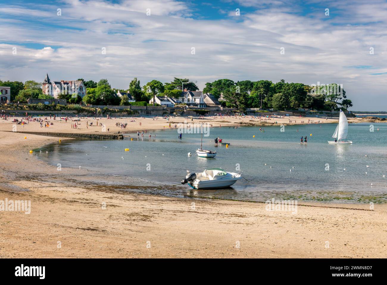 Strand von Saint-Pierre de Quiberon auf der Halbinsel Quiberon, Morbihan, Bretagne, Frankreich Stockfoto
