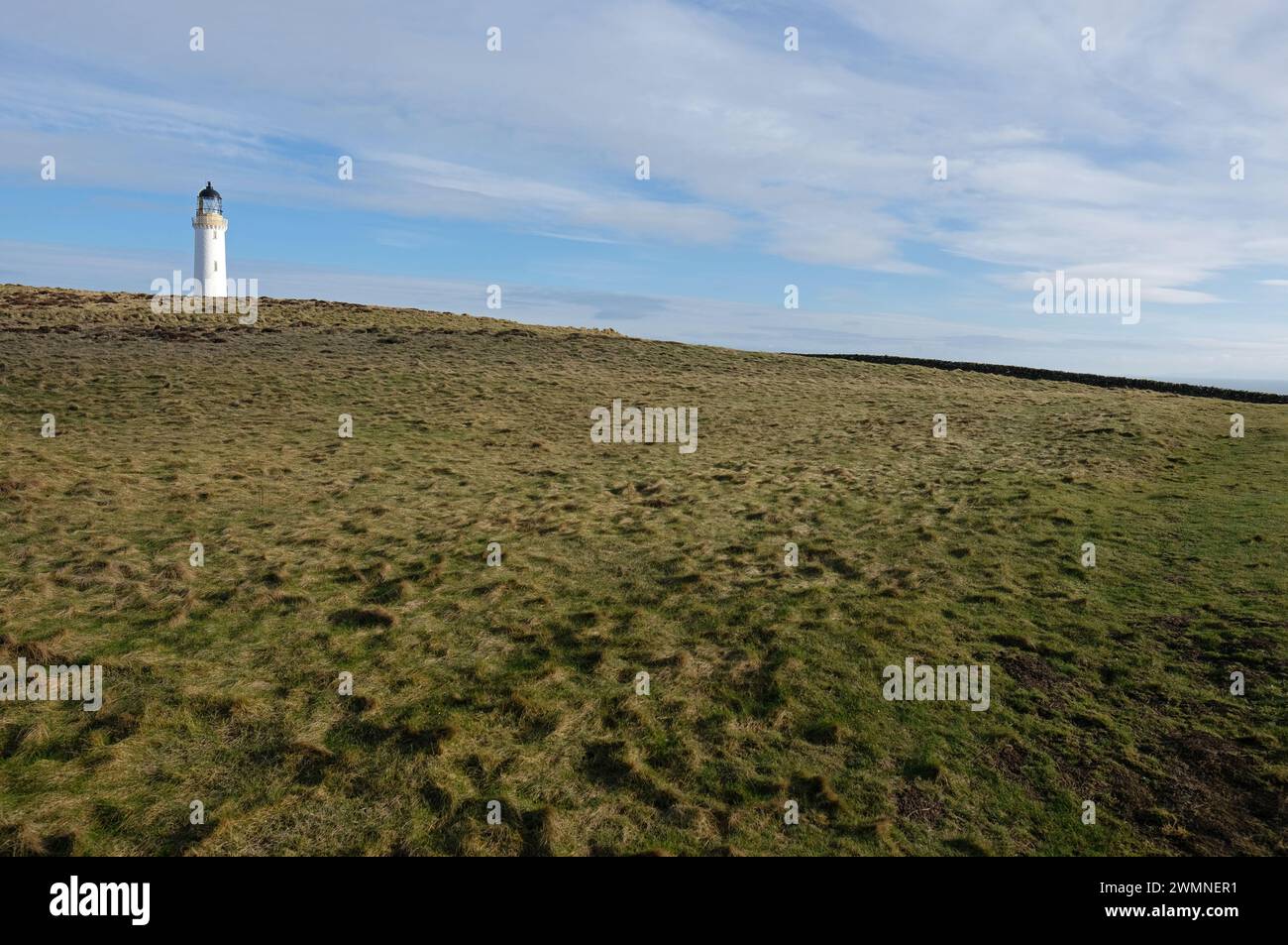 Leuchtturm Mull of Galloway an der Spitze des südlichsten Punktes von Scotlands Wigtownshire Schottland - erbaut 1828 - 1830 Stockfoto
