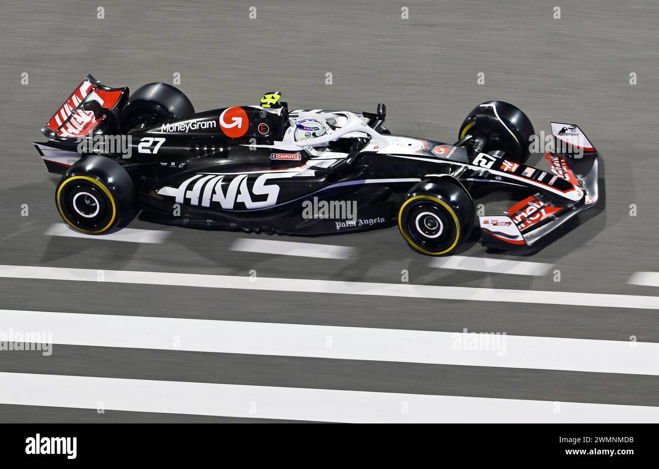 Sakhir, Bahrain. Februar 2024. BAHRAIN, Sakhir, 23. Februar: #27, Nico HUELKENBERG, HULKENBERG, GER, Haas F1-Team während des dritten Tages der F1-Tests auf dem Bahrain International Circuit am 23. Februar 2024 in Bahrain, Formel 1-Vorsaison-Tests, Bild & Copyright Jerry ANDRE/ATP Images (ANDRE Jerry/ATP/SPP) Credit: SPP Sport Press Photo. /Alamy Live News Stockfoto
