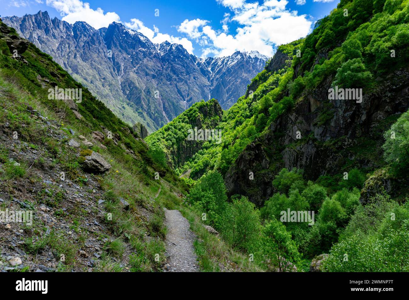 Malerische Bergkulisse, Georgia Stockfoto