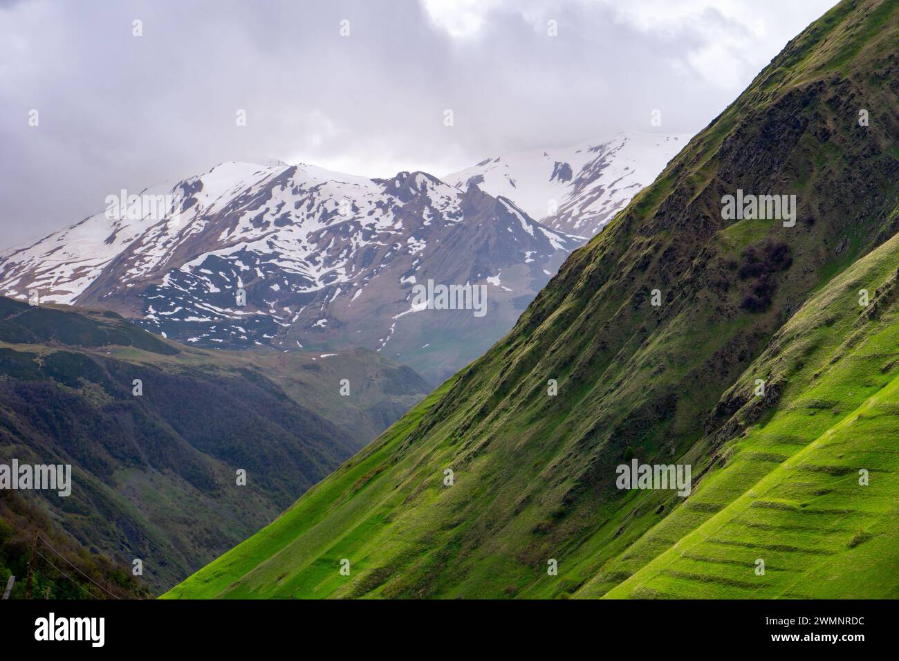 Malerische Bergkulisse, Georgia Stockfoto