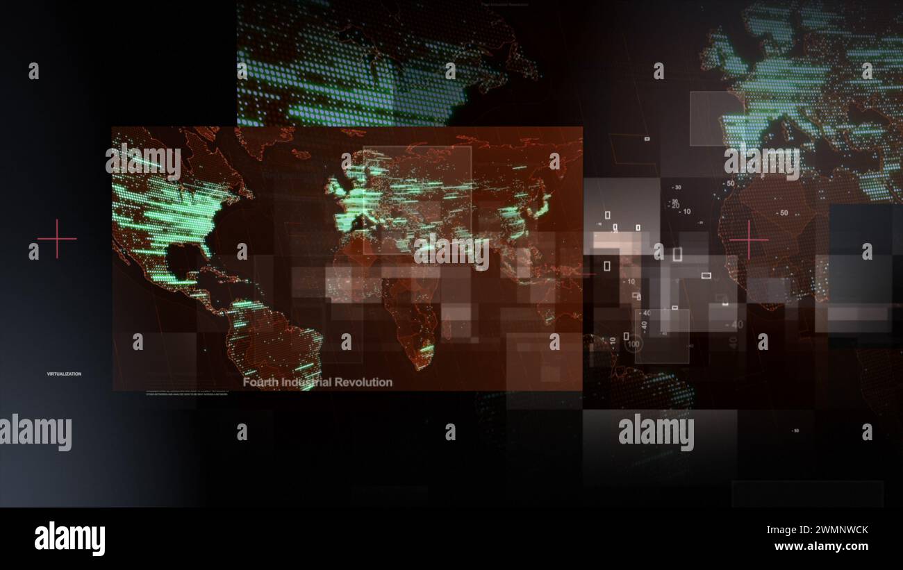 Vierte Industrielle Revolution. Kein Kopfzeilentext. Stockfoto