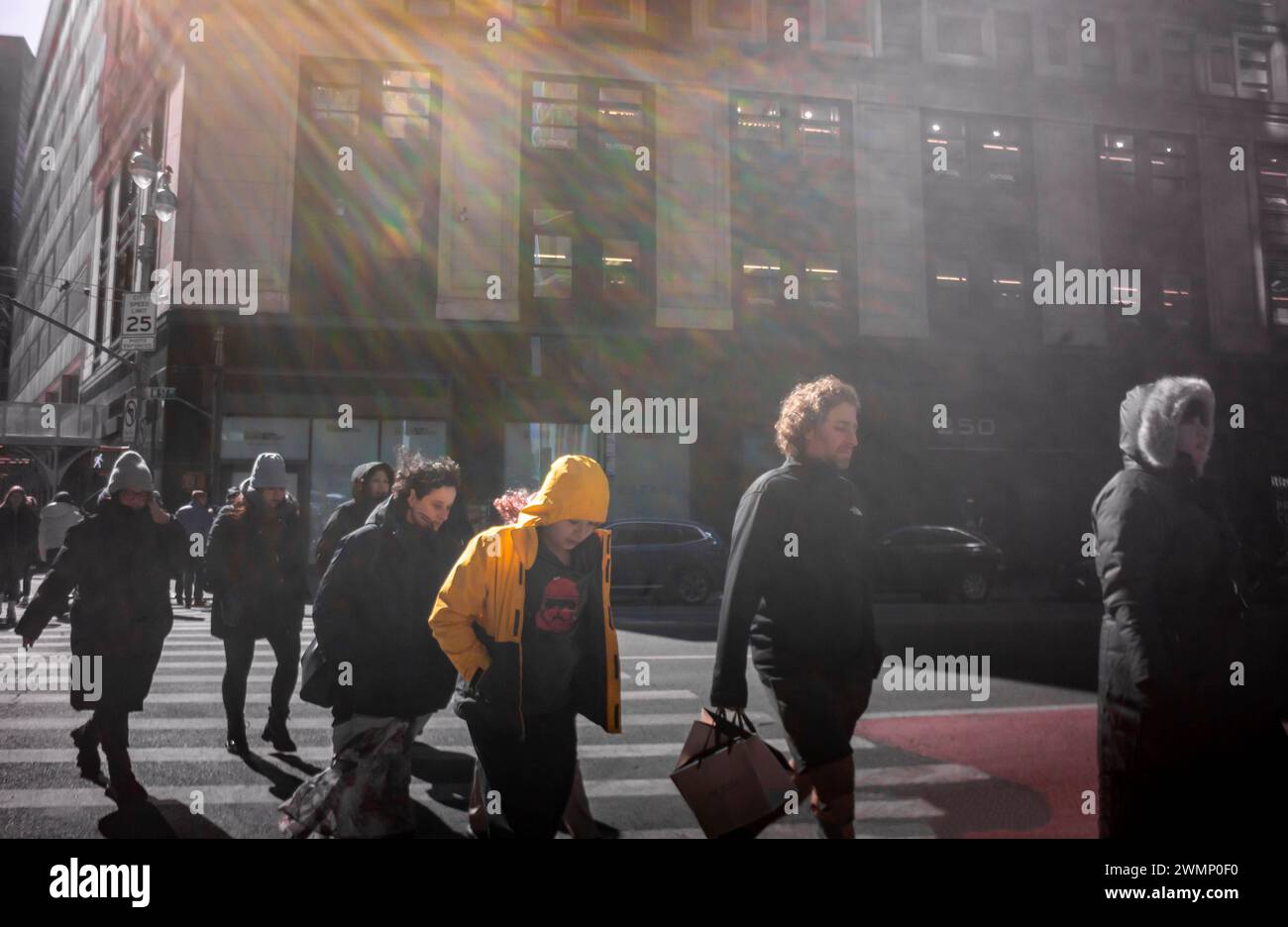 Aktivität im Midtown Manhattan in New York am Sonntag, 18. Februar 2024. (© Richard B. Levine) Stockfoto