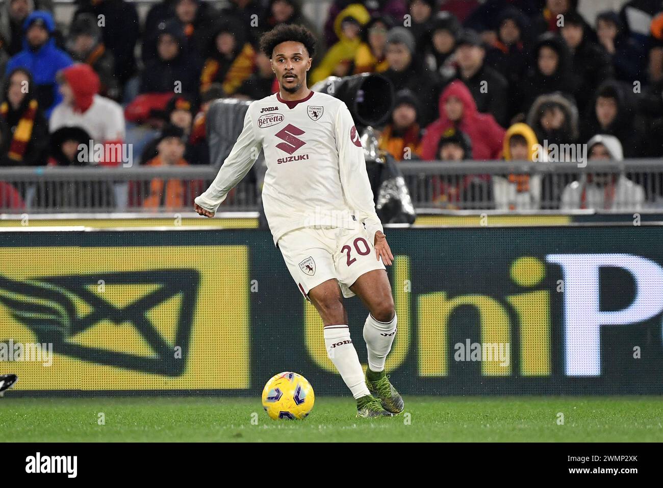 Valentino Lazaro von Torino Calcio während des Fußballspiels der Serie A zwischen AS Roma und Turin FC im Olimpico-Stadion in Rom (Italien), 26. Februar 2024. Stockfoto