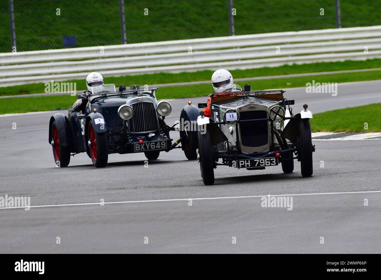 Robin Lightwood, Frazer Nash Fast Tourer, Edward Bradley, Aston Martin Mark III, der erstmals 1952 die Pomeroy Trophy ausgetragen hat, enthält Autos aller Epochen und Stockfoto