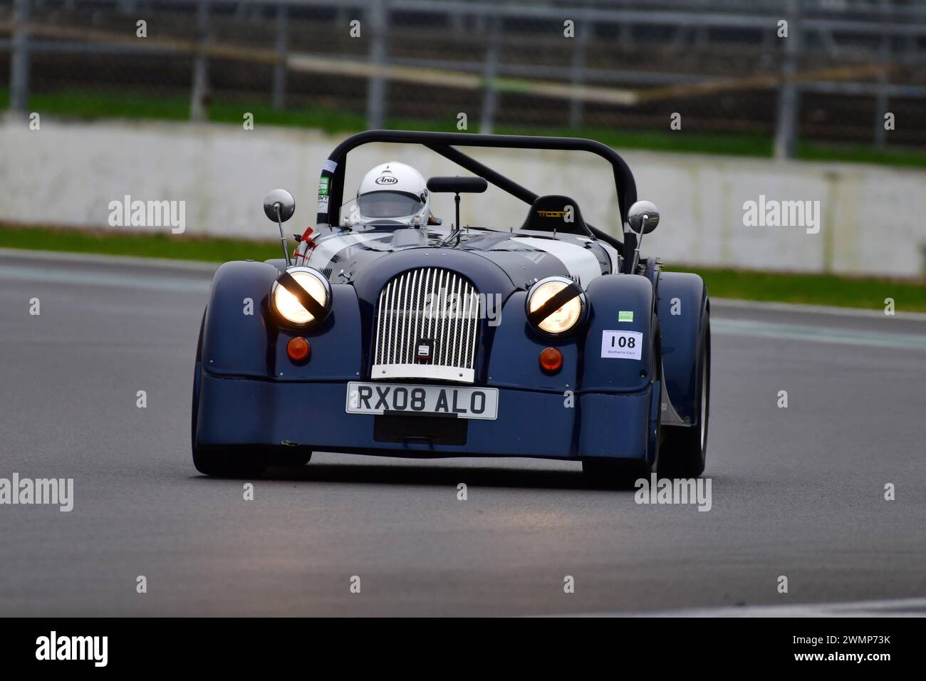 Tony Kilby, Morgan Roadster, erstmals 1952 in der Pomeroy Trophy wurden Autos aller Epochen und Typen angeboten, darunter der Vintage Sports Car Club, VSCC, die ersten Stockfoto
