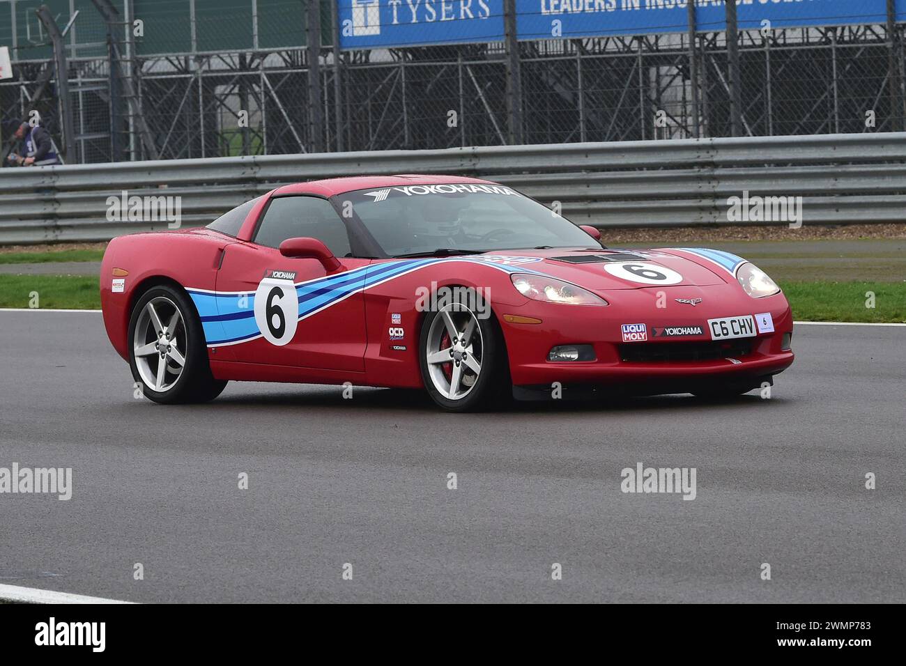 David Smitheram, Chevrolet Corvette C6, der erstmals 1952 in der Pomeroy Trophy ausgetragen wurde, sind Autos aller Epochen und Typen, der Vintage Sports Car Club, Stockfoto