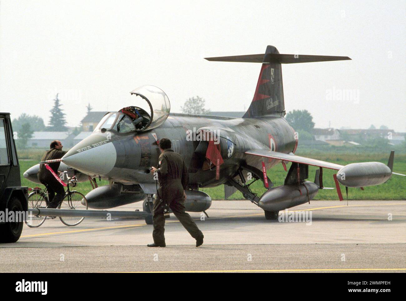 - Italienische Luftwaffe, Kampfflugzeug F 104 Starfighter... - Aeronautica Militare Italiana, Caccia F 104 Starfighter Stockfoto