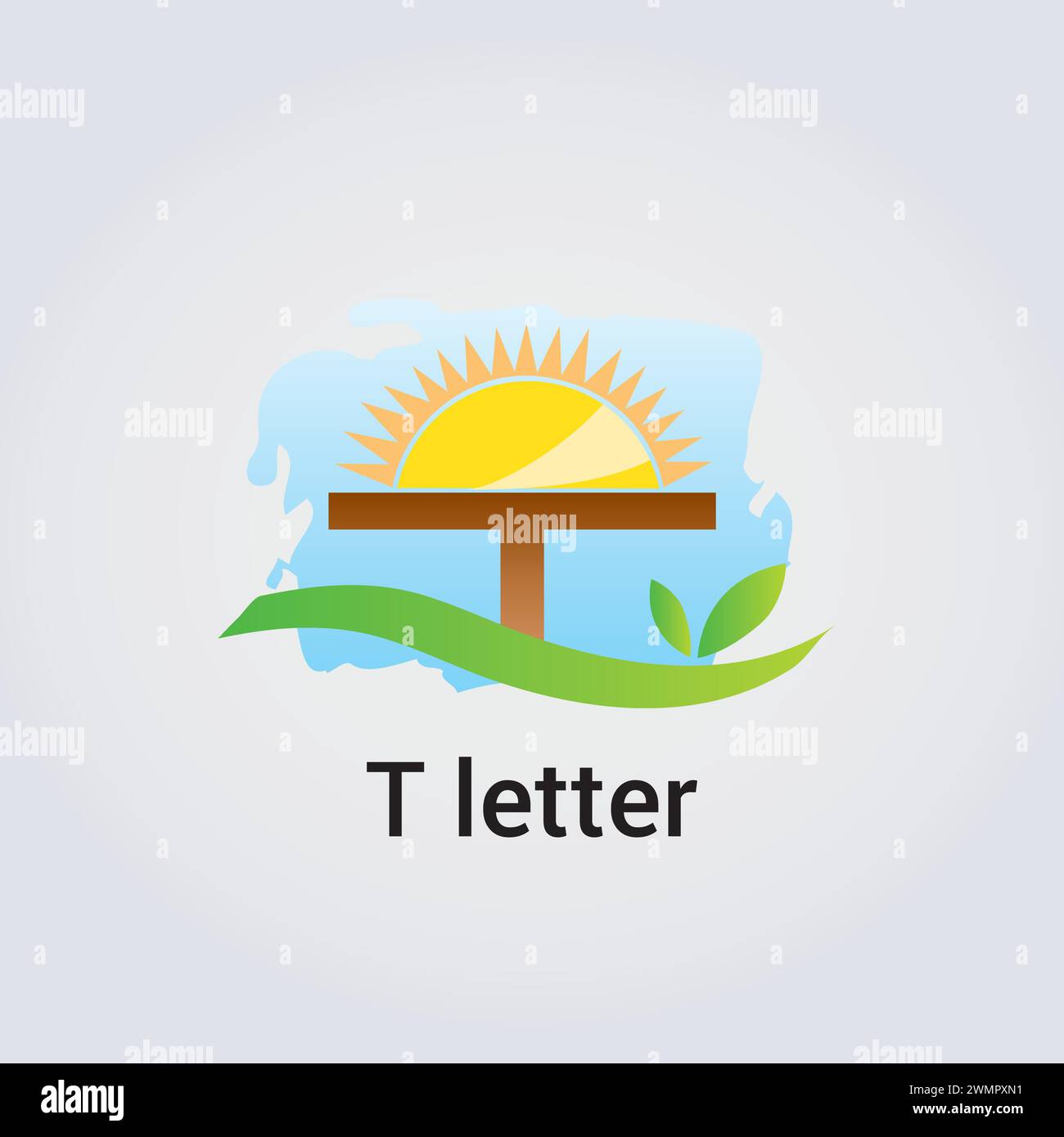T Letter Icon Design einzelne isolierte Logo Design Marke Corporate Identity verschiedene Farben editierbare Vorlage Vektor Monogramm Emblem Illustration Marke Stock Vektor