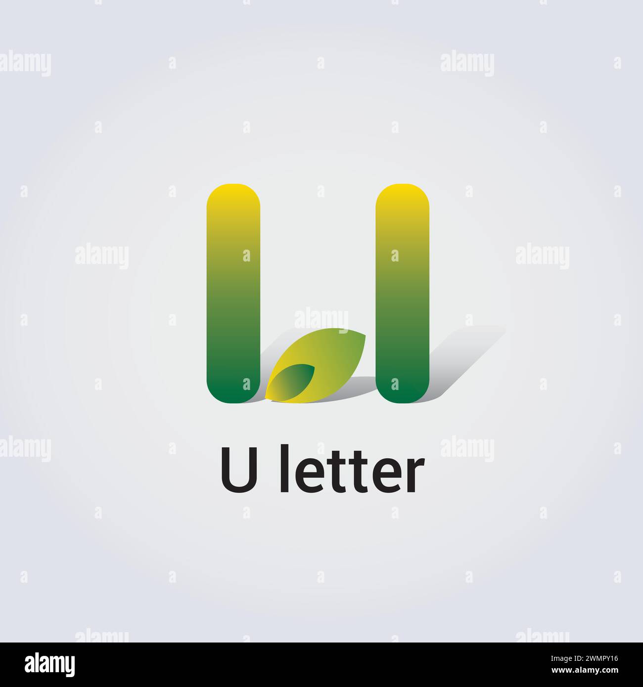 U Letter Icon Design einzelne isolierte Logo Design Marke Corporate Identity verschiedene Farben editierbare Vorlage Vektor Monogramm Emblem Illustration Marke Stock Vektor