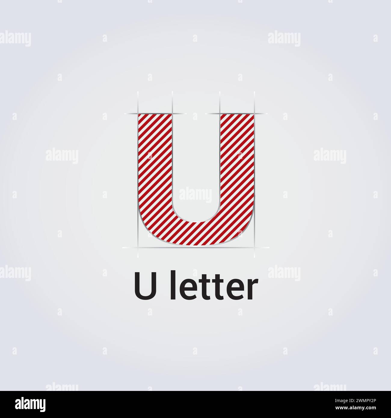 U Letter Icon Design einzelne isolierte Logo Design Marke Corporate Identity verschiedene Farben editierbare Vorlage Vektor Monogramm Emblem Illustration Marke Stock Vektor