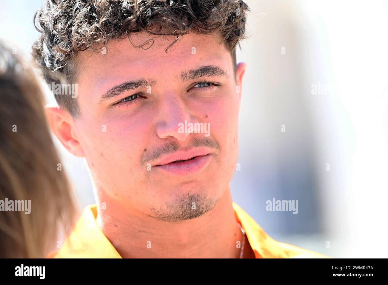 Sakhir, Bahrain. Februar 2024. BAHRAIN, Sakhir, 21. Februar: # 4, Lando NORRIS, GBR, McLaren F1 Team während des ersten Tages der F1-Tests auf dem Bahrain International Circuit am 21. Februar 2024 in Bahrain, Formel-1-Vorsaison-Tests, Bild & Copyright Jerry ANDRE/ATP Images (ANDRE Jerry/ATP/SPP) Credit: SPP Sport Press Photo. /Alamy Live News Stockfoto