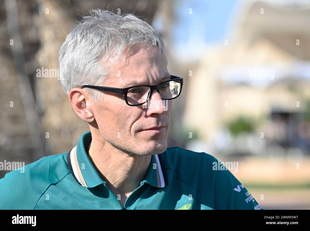 Sakhir, Bahrain. Februar 2024. BAHRAIN, Sakhir, 22. Februar: Mike KRACK, (Lux), Teamchef Aston Martin am zweiten Tag der F1-Tests auf dem Bahrain International Circuit am 22. Februar 2024 in Bahrain, Formel 1-Vorsaison-Tests, Bild & Copyright Jerry ANDRE/ATP Images (ANDRE Jerry/ATP/SPP) Credit: SPP Sport Press Photo. /Alamy Live News Stockfoto