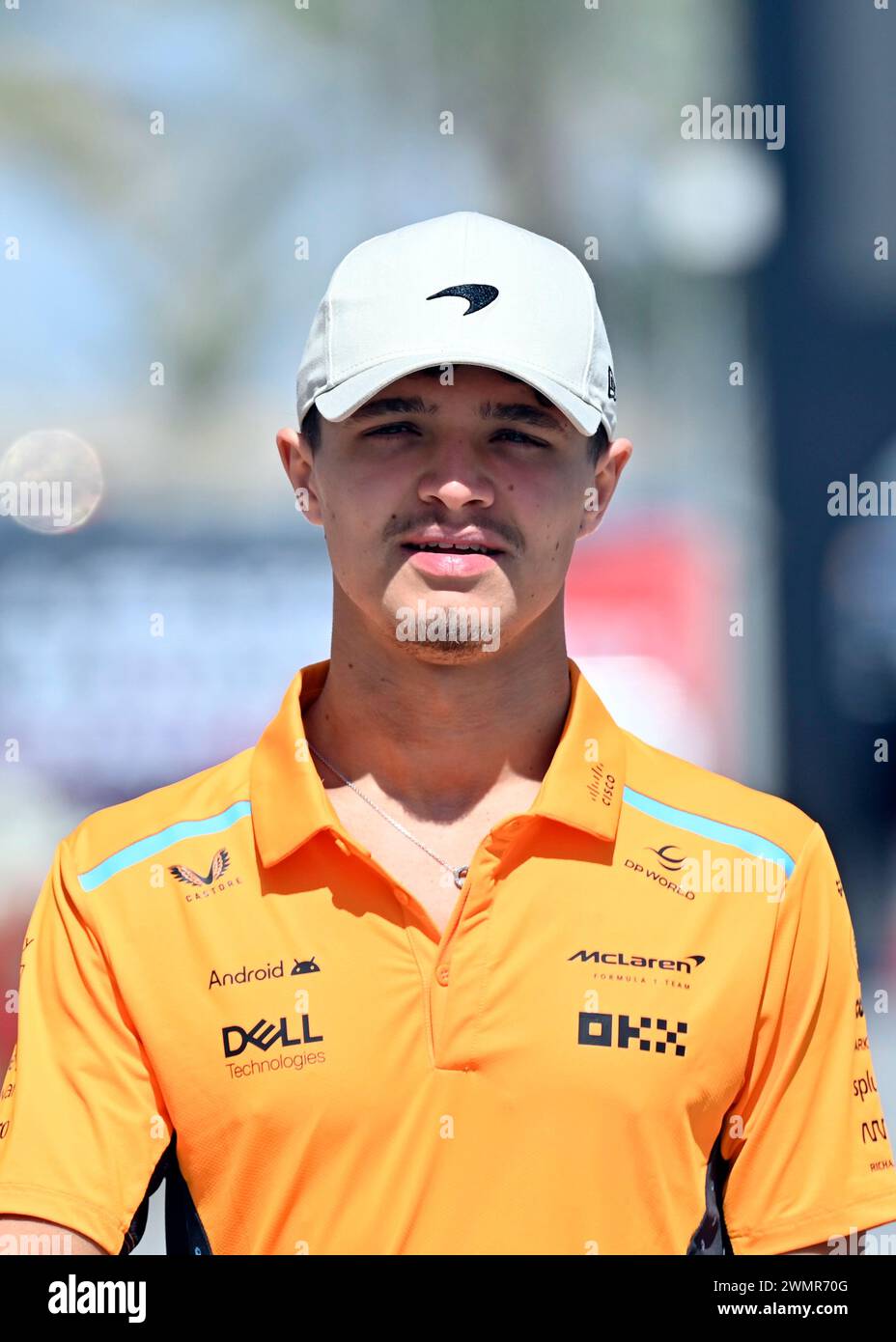 Sakhir, Bahrain. Februar 2024. BAHRAIN, Sakhir, 22. Februar: # 4, Lando NORRIS, GBR, McLaren F1 Team, MCL38, am zweiten Tag der F1-Tests auf dem Bahrain International Circuit am 22. Februar 2024 in Bahrain, Formel 1-Vorsaison-Tests, Bild & Copyright Jerry ANDRE/ATP Images (ANDRE Jerry/ATP/SPP) Credit: SPP Sport Press Photo. /Alamy Live News Stockfoto