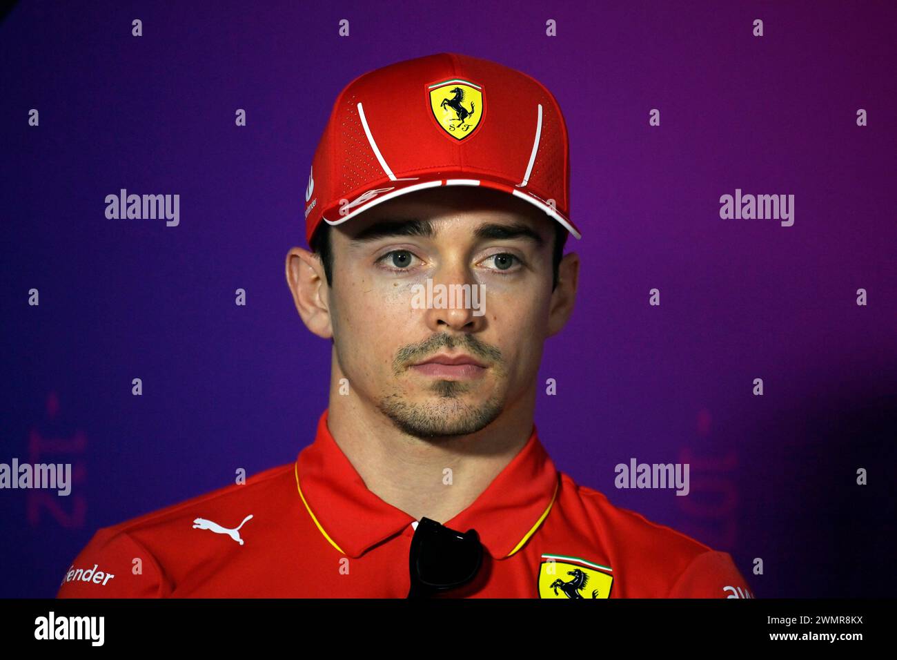 Sakhir, Bahrain. Februar 2024. BAHRAIN, Sakhir, 22. Februar: Nr. 16, Charles LECLERC, MCO, Team Scuderia Ferrari, SF24 am zweiten Tag der F1-Tests auf dem Bahrain International Circuit am 22. Februar 2024 in Bahrain, Formel-1-Vorsaison-Tests, Bild & Copyright Jerry ANDRE/ATP Images (ANDRE Jerry/ATP/SPP) Credit: SPP Sport Press Photo. /Alamy Live News Stockfoto