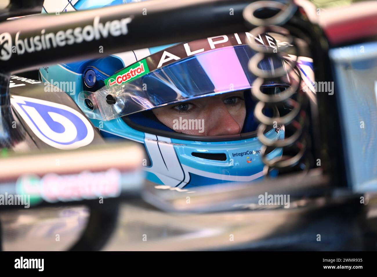 Sakhir, Bahrain. Februar 2024. BAHRAIN, Sakhir, 22. Februar: Pierre GASLY, FRA, Alpine F1 Team während des zweiten Tages der F1-Tests auf dem Bahrain International Circuit am 22. Februar 2024 in Bahrain, Formel 1-Vorsaison-Tests, Bild & Copyright Jerry ANDRE/ATP Images (ANDRE Jerry/ATP/SPP) Credit: SPP Sport Press Photo. /Alamy Live News Stockfoto