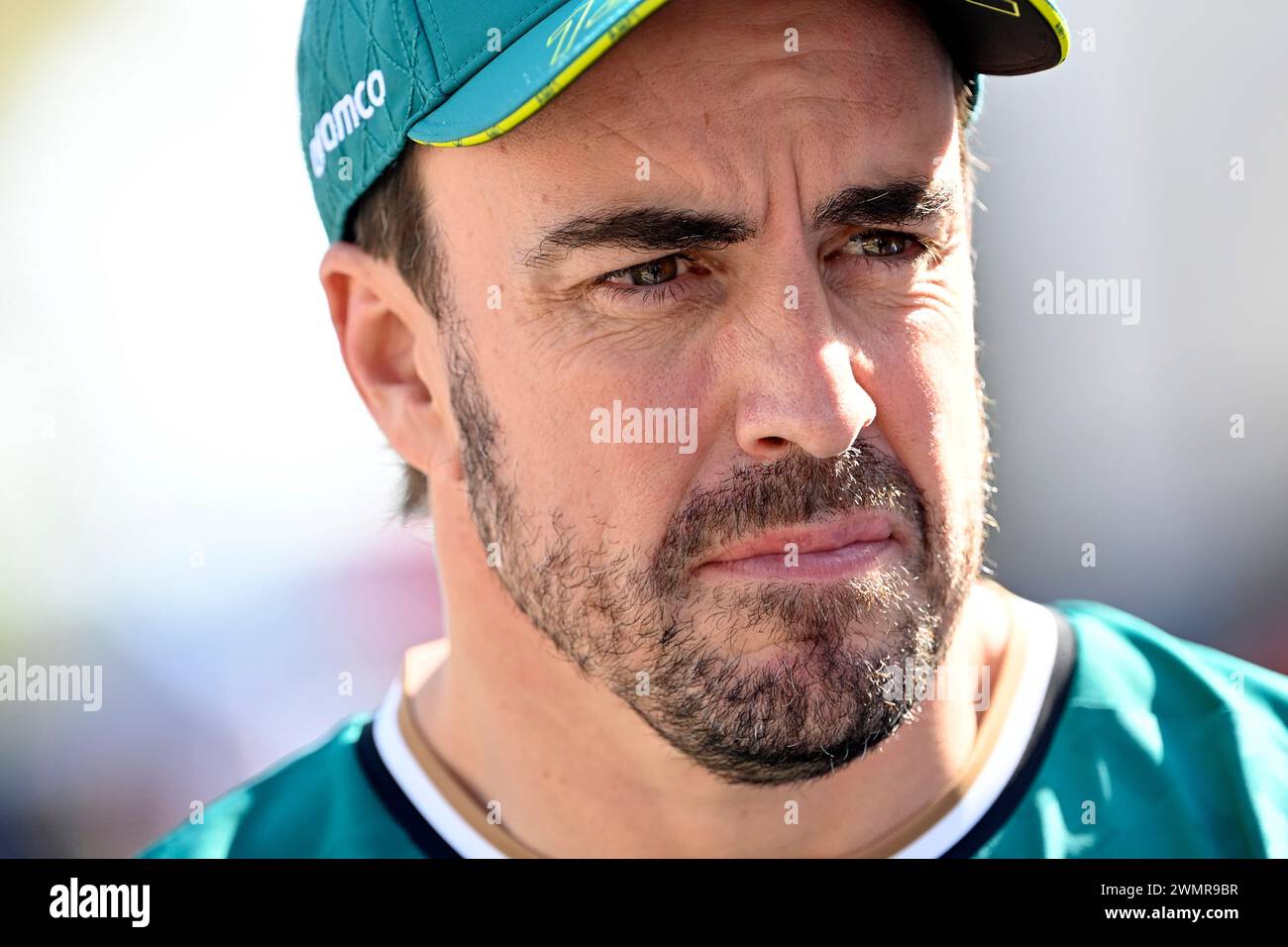 Sakhir, Bahrain. Februar 2024. BAHRAIN, Sakhir, 22. Februar: Nr. 14, Fernando ALONSO, ESP, Aston Martin Formel 1-Team, am zweiten Tag der F1-Tests auf dem Bahrain International Circuit am 22. Februar 2024 in Bahrain, Formel 1-Vorsaison-Tests, Bild & Copyright Jerry ANDRE/ATP Images (ANDRE Jerry/ATP/SPP) Credit: SPP Sport Press Photo. /Alamy Live News Stockfoto