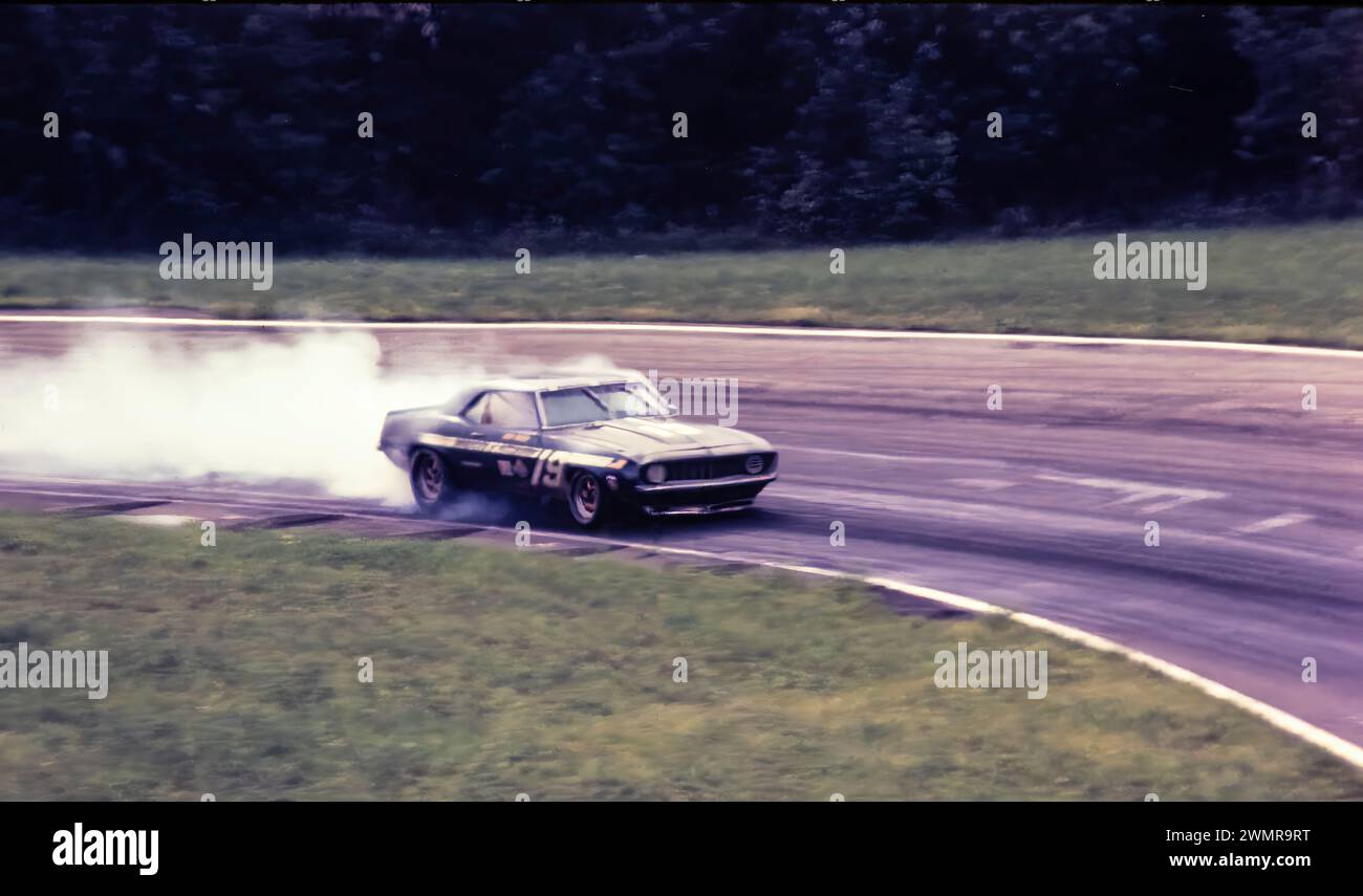 Bob Fryer in einem Chevolet Camaro beim Mid-Ohio Trans-am-Rennen 1971, DNF Stockfoto