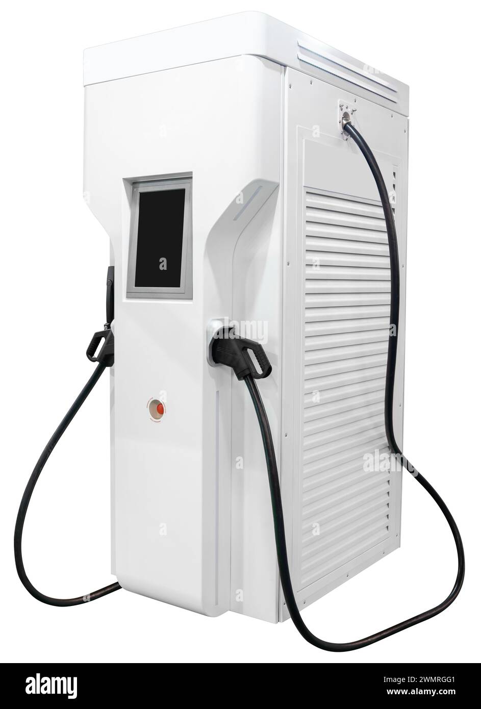 Isolierte, schnelle und leistungsstarke Ladestation für Elektrofahrzeuge Stockfoto