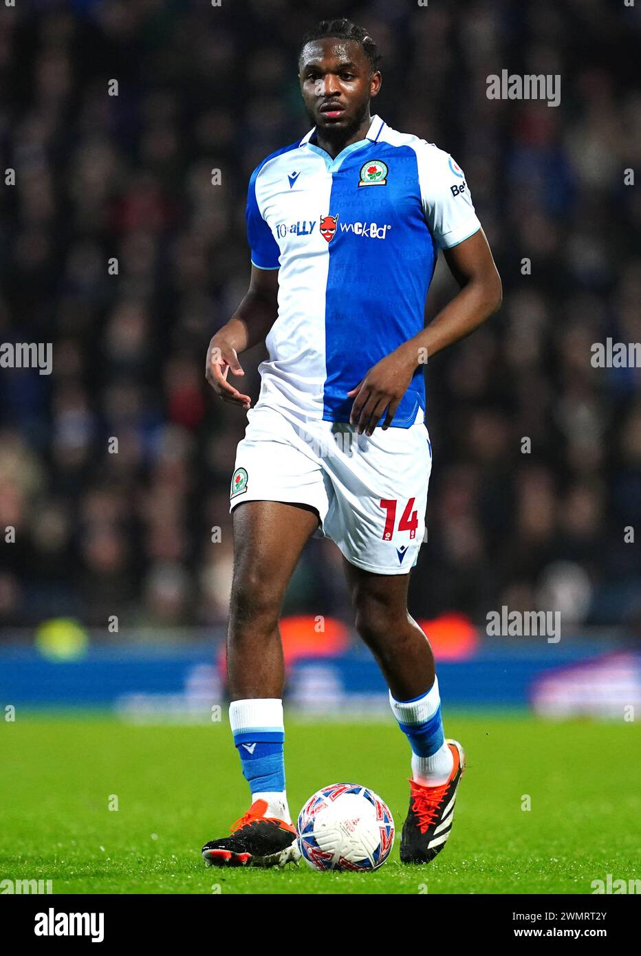 Billy Koumetio der Blackburn Rovers in der fünften Runde des Emirates FA Cup in Ewood Park, Blackburn. Bilddatum: Dienstag, 27. Februar 2024. Stockfoto