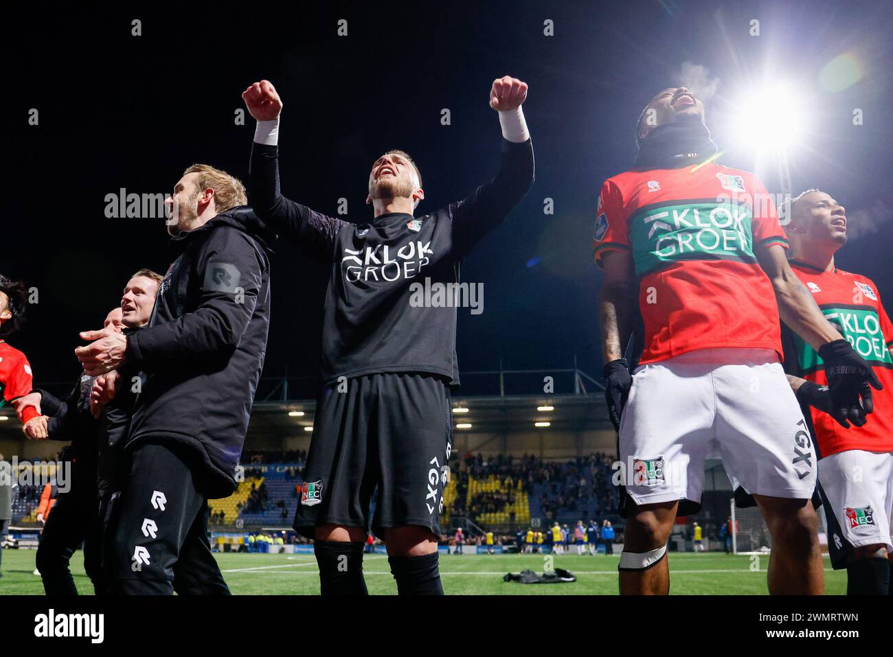 LEEUWARDEN, 27.02.2024, Cambuur Stadium, Fußball, Niederländisch KNVB Beker, Saison 2023/2024, während des Spiels Cambuur - NEC (Cup), NEC Torhüter Jasper Cillissen Credit: Pro Shots/Alamy Live News Stockfoto