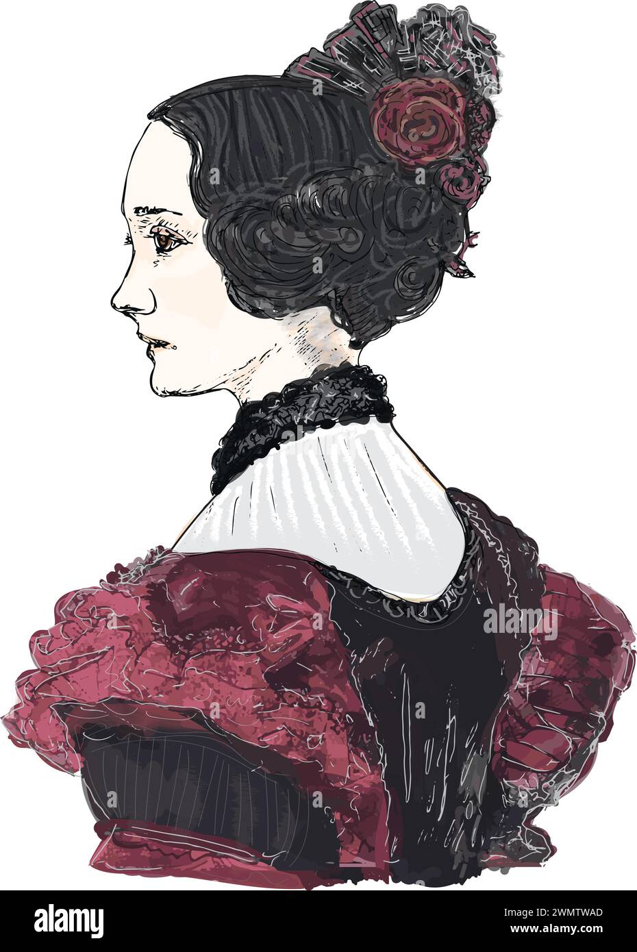 Porträt von Ada Lovelace (1815-1852) Stock Vektor