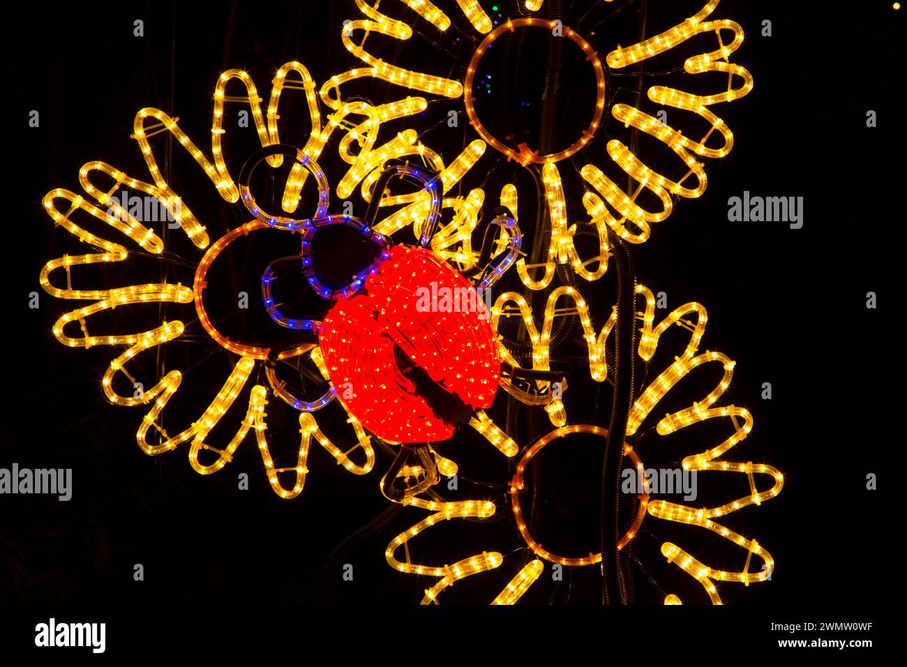 Holiday Lights, Shore Acres State Park, Oregon Stockfoto