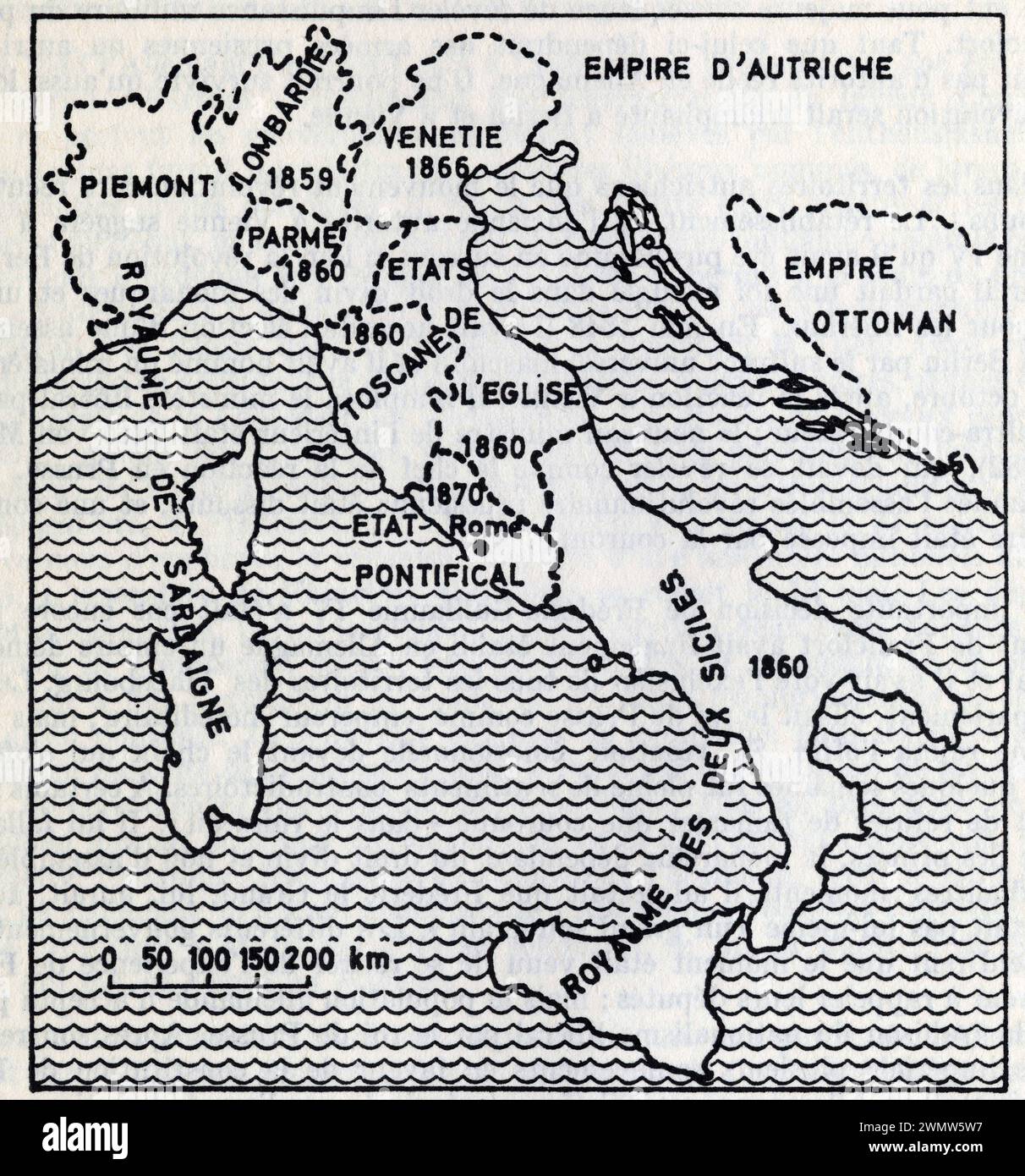L'unité italienne au XIXe siècle Stockfoto