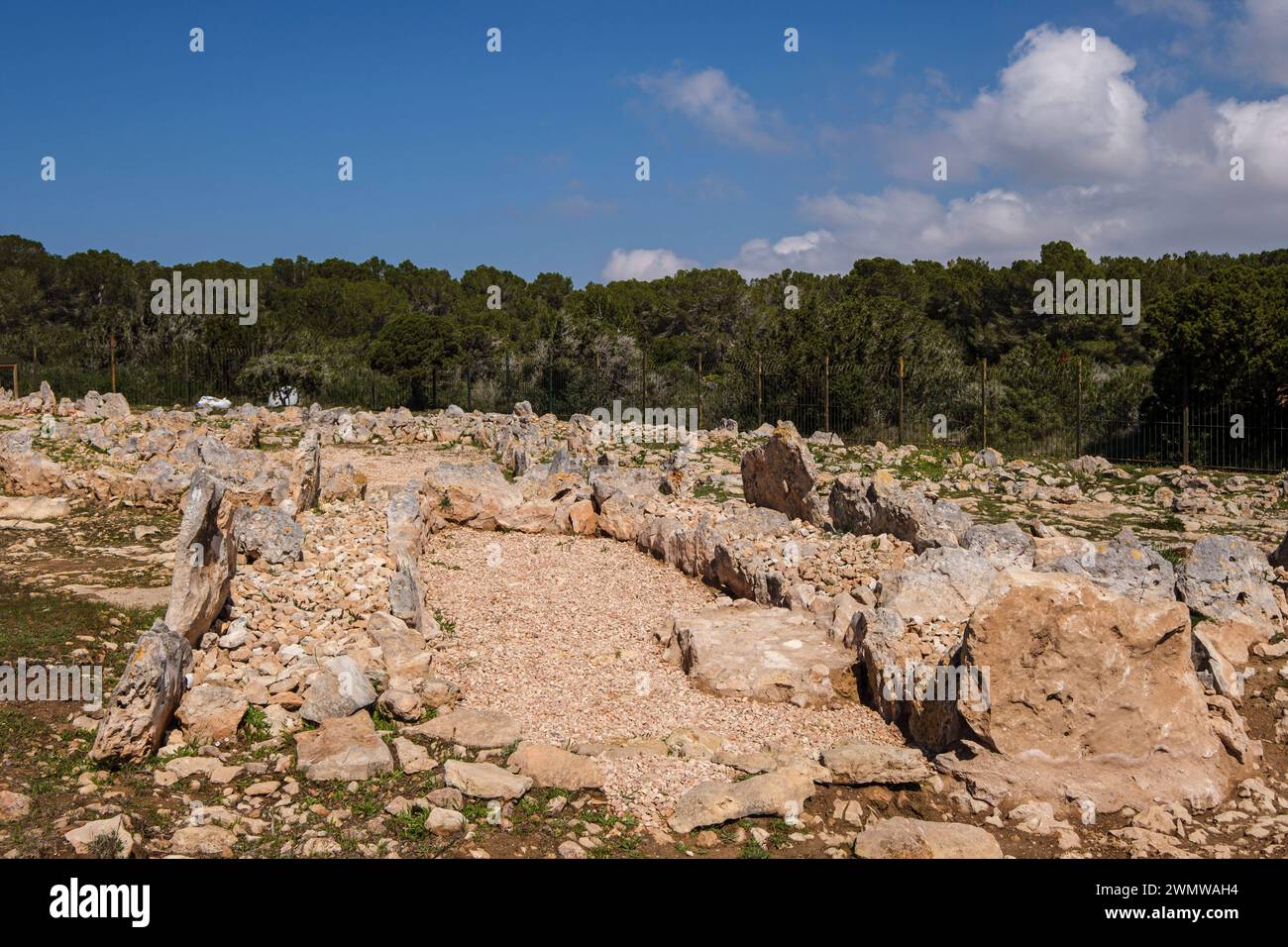 Archäologische Stätte Barbarìa II, Formentera, Pitiusas-Inseln, Balearische Gemeinschaft, Spanien Stockfoto